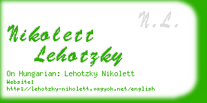 nikolett lehotzky business card